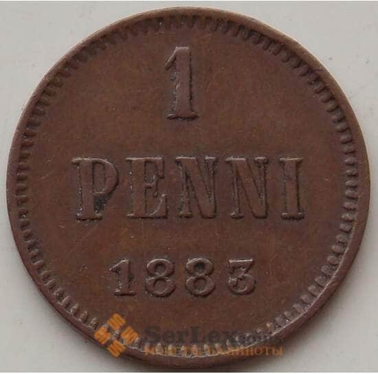 Русская Финляндия 1 пенни 1883 КМ10 XF арт. 12892