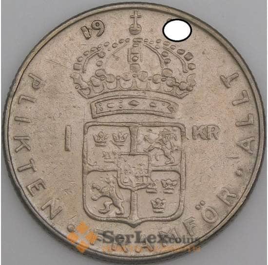 Швеция монета 1 крона 1968-1973 КМ826а XF арт. 11203