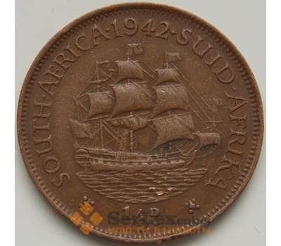 Монета Южная Африка ЮАР 1/2 пенни 1942 КМ24 VF арт. 7554
