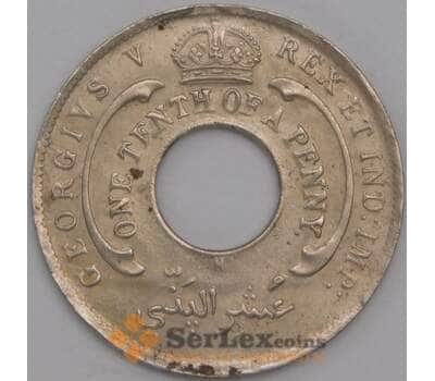 Монета Британская Западная Африка 1/10 пенни 1920 КМ7 AU арт. 39831