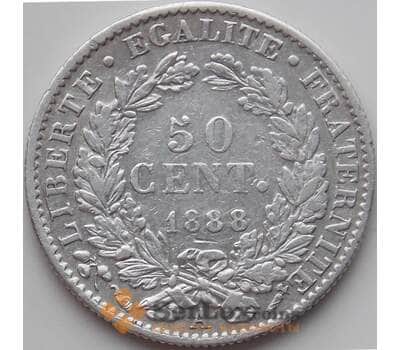 Монета Франция 50 сантимов 1888 A КМ834 XF арт. 11958