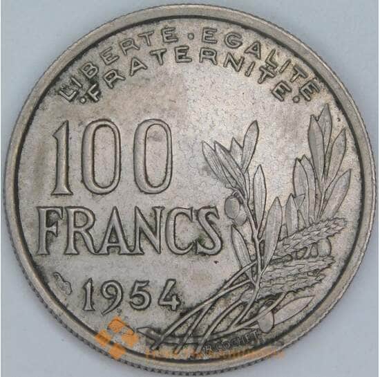 Франция 100 франков 1954 КМ919.1 XF арт. 56999