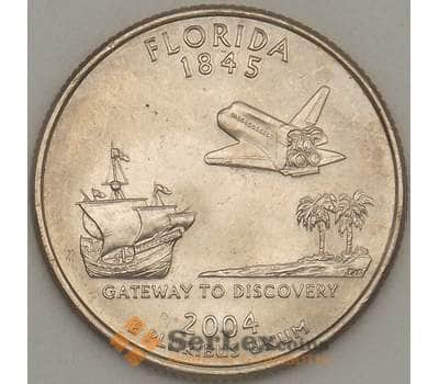 Монета США 25 центов 2004 P КМ356 UNC Флорида (J05.19) арт. 17800