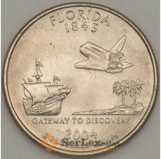 США 25 центов 2004 P КМ356 UNC Флорида (J05.19) арт. 17800