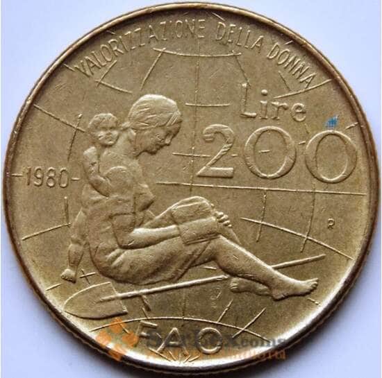 Италия 200 лир 1980 КМ107 XF арт. С04339