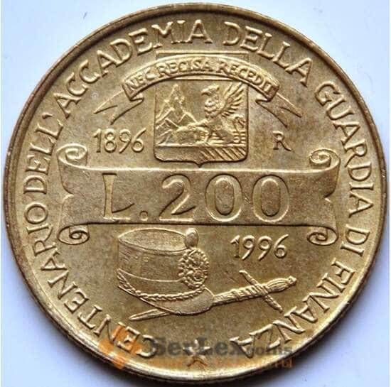 Италия 200 лир 1996 КМ184 UNC арт. С04343