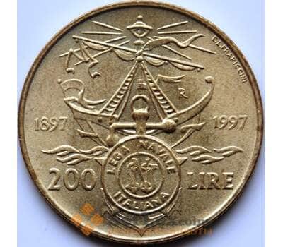 Монета Италия 200 лир 1997 КМ186 UNC арт. C04344