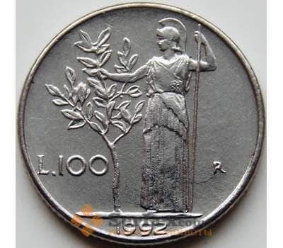 Монета Италия 100 лир 1992 КМ96.2 UNC арт. С04348