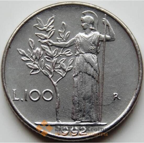 Италия 100 лир 1992 КМ96.2 UNC арт. С04348