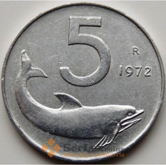 Италия 5 лир 1972 КМ92 UNC арт. С04349