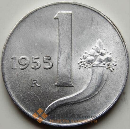 Италия 1 лира 1955 КМ91 UNC арт. С04351