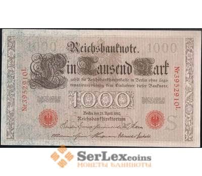 Банкнота Германия 1000 марок 1910 Р44 AU арт. 31464