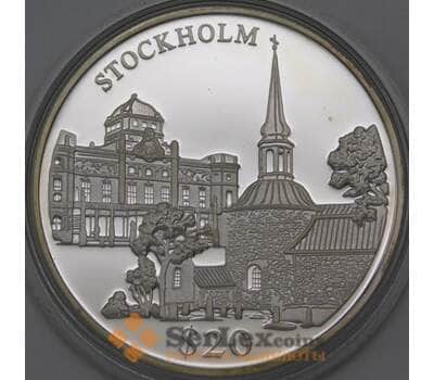 Монета Либерия 20 долларов 2000 КМ642 Proof Стокгольм арт. 29653