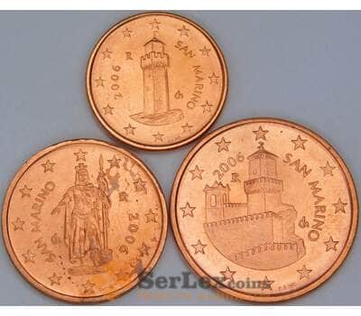 Сан-Марино набор монет 1, 2, 5 центов (3 шт.) 2006 UNC арт. 56802
