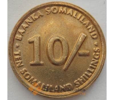 Монета Сомалиленд 10 шиллингов 2002 КМ3 aUNC Обезьяна Фауна (J05.19) арт. 16679