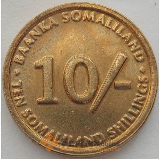 Сомалиленд 10 шиллингов 2002 КМ3 aUNC Обезьяна Фауна (J05.19) арт. 16679