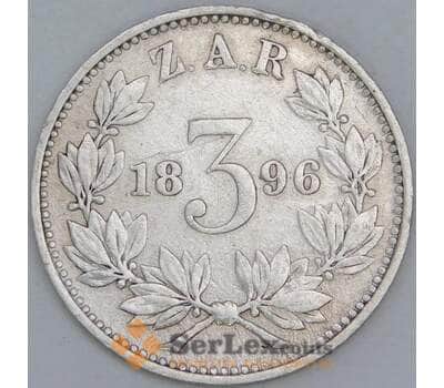 Южная Африка ЮАР 3 пенса 1896 КМ3 F арт. 57080