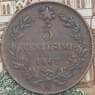 Италия 5 чентезимо 1862 N КМ3 VF арт. 38870