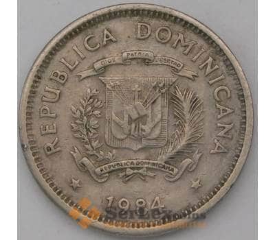 Монета Доминиканская республика 5 сентаво 1984 КМ59 VF арт. 23987