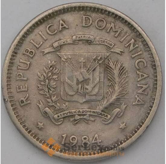 Доминиканская республика 5 сентаво 1984 КМ59 VF арт. 23987