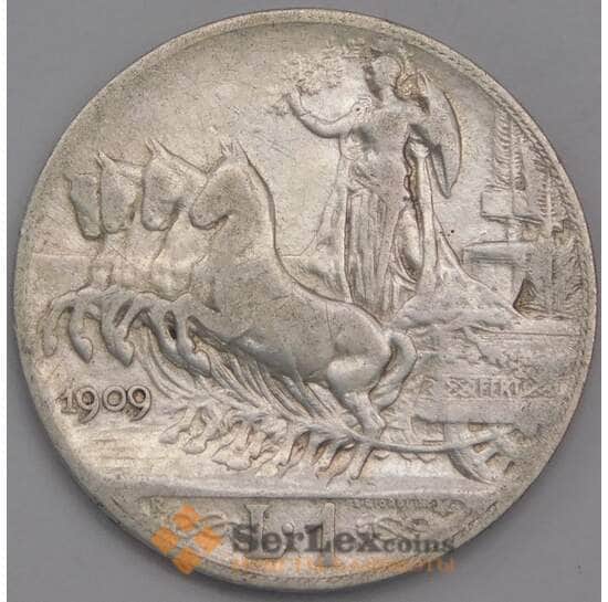 Италия 1 лира 1909 КМ45 VF- арт. 41698