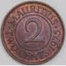Маврикий 2 цента 1975 КМ32 AU арт. 40876
