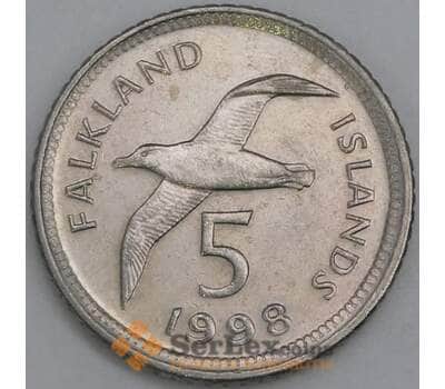 Фолклендские острова 5 пенсов 1998 КМ4.2 XF арт. 56250