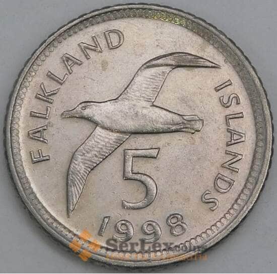 Фолклендские острова 5 пенсов 1998 КМ4.2 XF арт. 56250