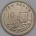 Монета Гибралтар 10 пенсов 1989 КМ23.1 XF арт. 40155