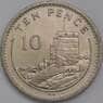 Гибралтар монета 10 пенсов 1988-1991 КМ23.1 XF арт. 40155