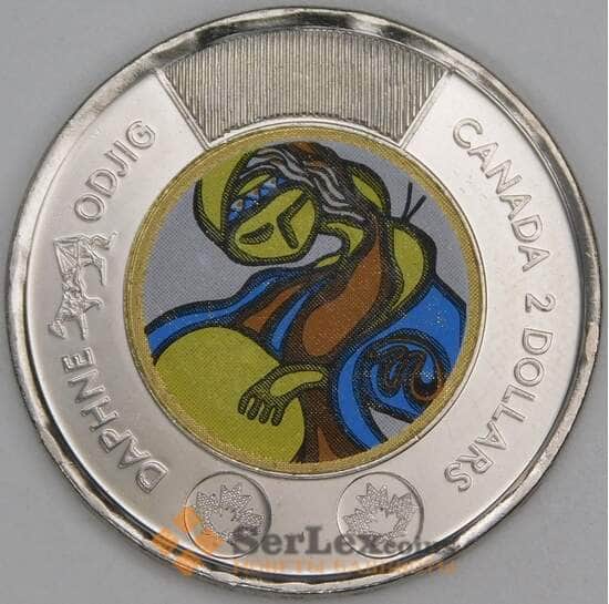 Канада 2 доллара 2025 (2 шт.) UNC Дафни Оджиг цветная арт. 54969