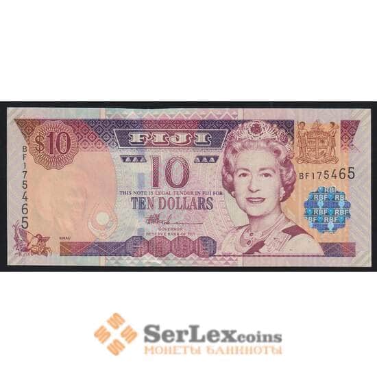 Фиджи 10 долларов ND 2002 Р106 UNC арт. 52061