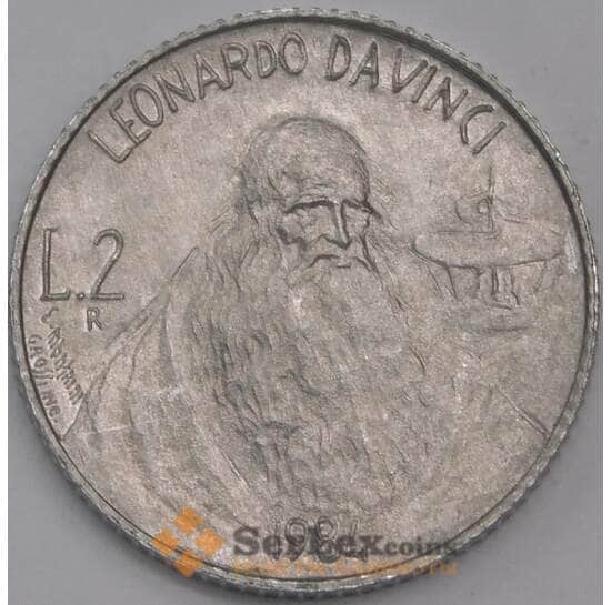 Сан-Марино монета 2 лиры 1984 КМ160 UNC Ученые арт. 40979