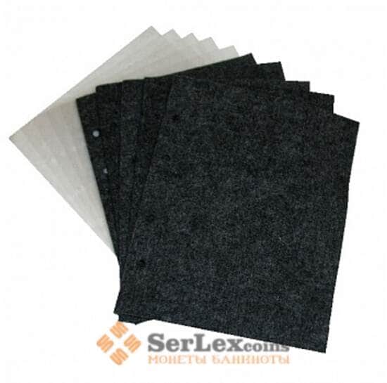 Комплект листов из 5 штук в альбом для значков. Стандарт "OPTIMA" арт. А00265 Комплект листов из 5 штук в альбом для значков. Стандарт "OPTIMA" арт. А00265