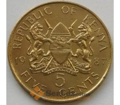Монета Кения 5 центов 1987 КМ17 UNC арт. С03764