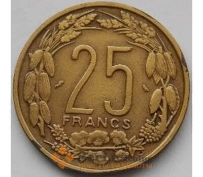 Монета Камерун 25 франков 1962 КМ4 XF арт. С03789