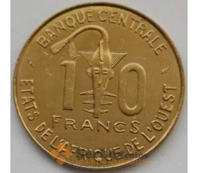Монета Западно-Африканские Штаты 10 франков 1987 КМ10 UNC арт. С03792
