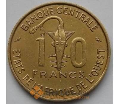 Монета Западно-Африканские Штаты 10 франков 1966-1981 КМ1а UNC арт. С03794