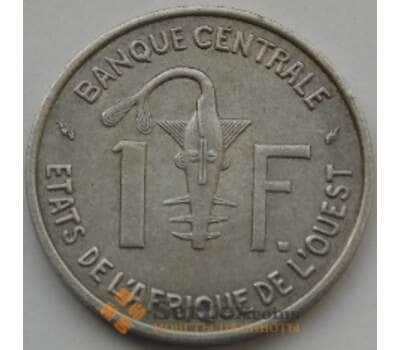 Монета Западно-Африканские Штаты 1 франк 1961-1975 КМ3.1 XF арт. С03796