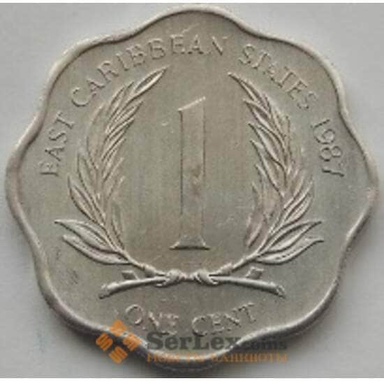 Восточно-Карибские острова 1 цент 1987 КМ10 UNC арт. С03800