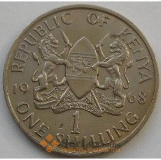 Кения 1 шиллинг 1968 КМ5 XF арт. C03802