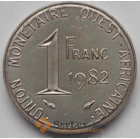 Западно-Африканские Штаты 1 франк 1982 КМ38 UNC арт. С03825