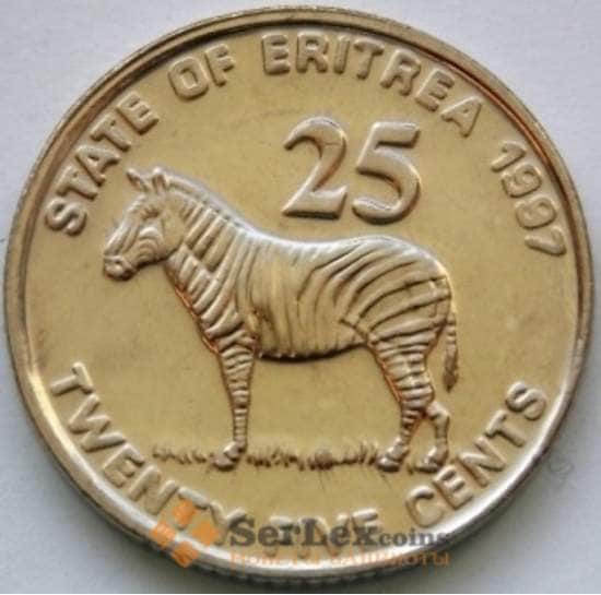 Эритрея 25 центов 1997 КМ46 UNC арт. С03852