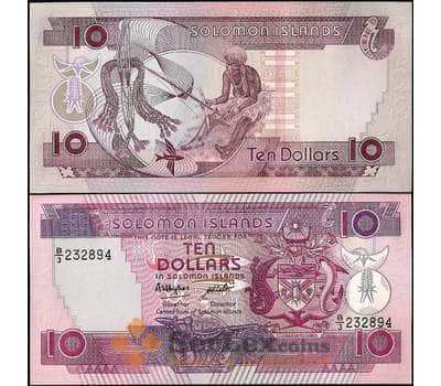 Банкнота  Соломоновы острова 10 долларов 1986 P15 UNC арт. В01031