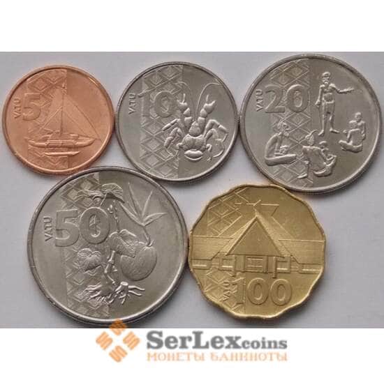 Вануату Набор 5,10,20,50,100 Вату (5 монет) 2015 UNC арт. С03864