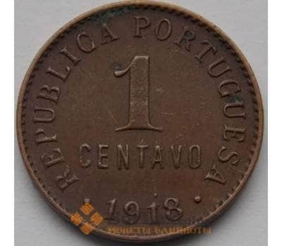 Монета Португалия 1 сентаво 1918 КМ565 XF арт. С03878