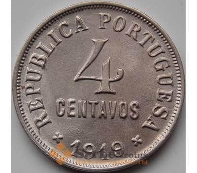 Монета Португалия 4 сентаво 1919 КМ566 VF+ арт. С03882