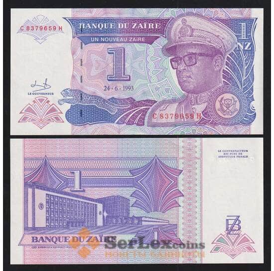 Заир 1 заир 1993 P52 UNC арт. В01038