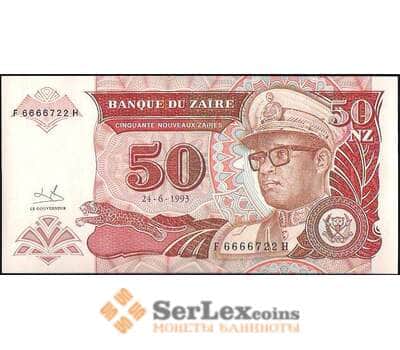 Банкнота Заир 50 заир 1993 P57 UNC арт. В01056