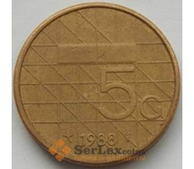 Монета Нидерланды 5 гульденов 1988 КМ210 XF арт. С03894